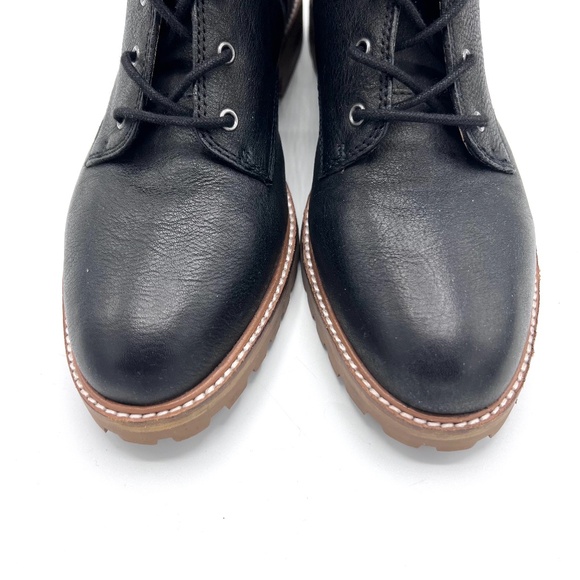 Madewell Women Combat Boot The Clair Leather Lace Up MA979 Black Grunge Punk - Picture 7 of 16